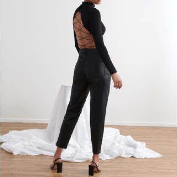 DYNAMITE COATED LEATHER JEANS - Picture 1 of 7